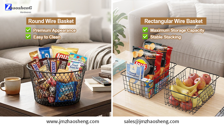 Round Or Rectangular Wire Basket: Which Should You Choose?